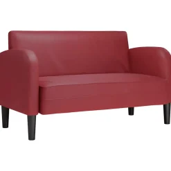 vidaXL Loveseat bank 110 cm kunstleer wijnrood