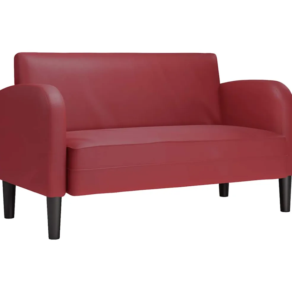 vidaXL Loveseat bank 110 cm kunstleer wijnrood
