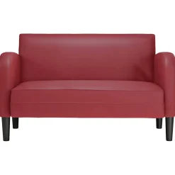 vidaXL Loveseat bank 110 cm kunstleer wijnrood