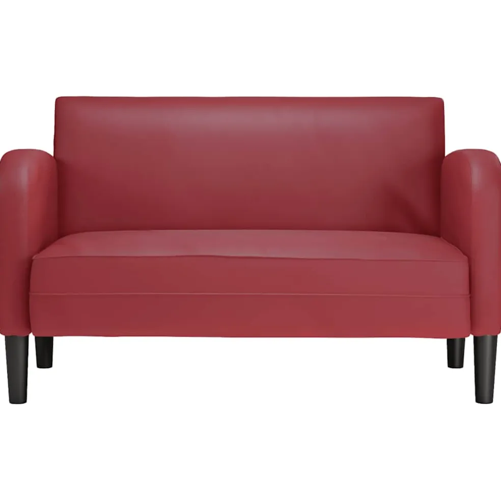 vidaXL Loveseat bank 110 cm kunstleer wijnrood