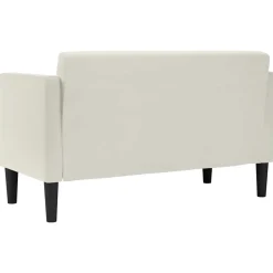 vidaXL Loveseat bank crème 111 cm fluweel
