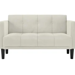 vidaXL Loveseat bank crème 111 cm fluweel