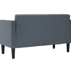 vidaXL Loveseat bank donkergrijs 111 cm fluweel