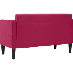 vidaXL Loveseat bank wijnrood 111 cm fluweel