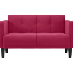 vidaXL Loveseat bank wijnrood 111 cm fluweel