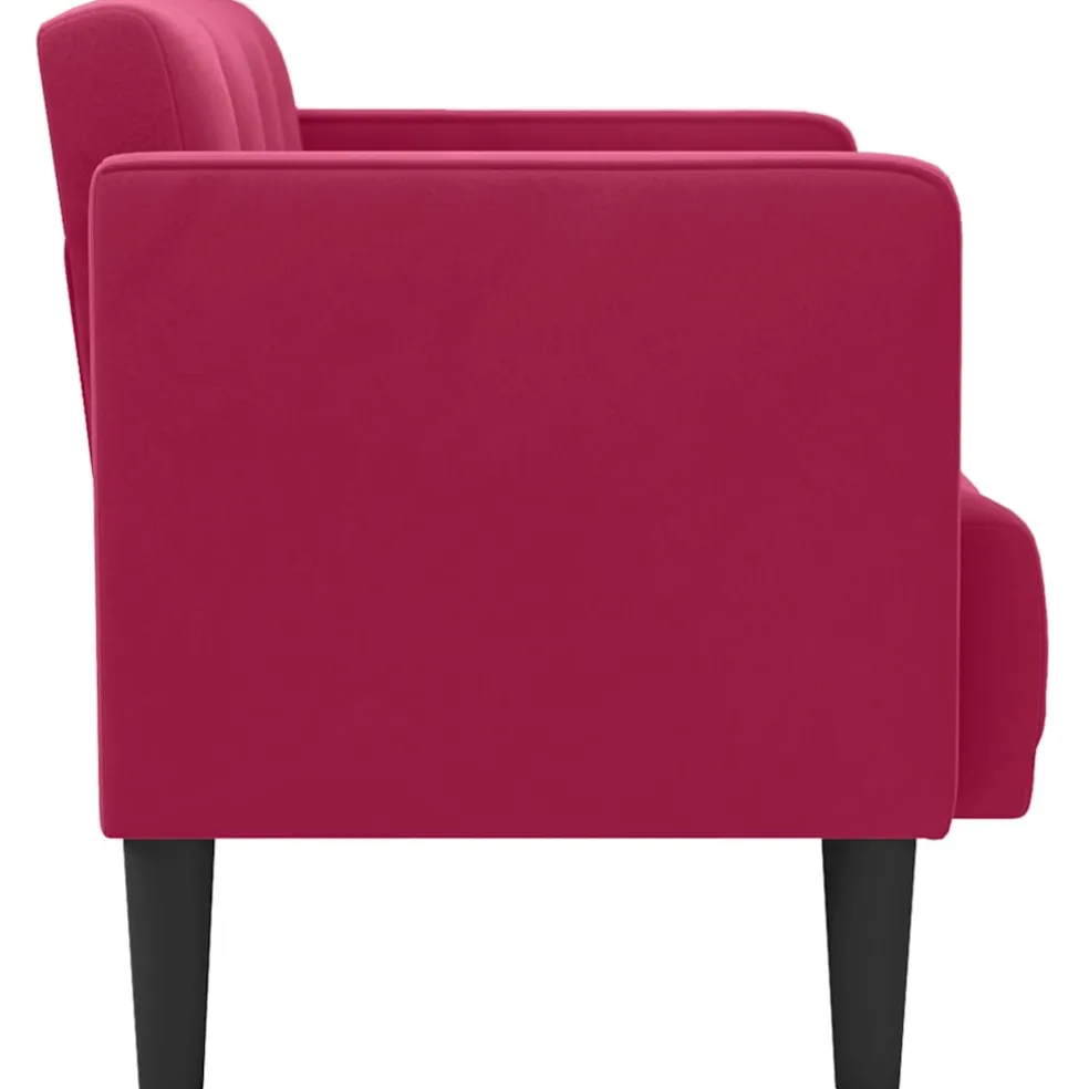vidaXL Loveseat bank wijnrood 111 cm fluweel