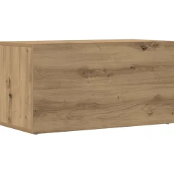 vidaXL LP Opbergbox 69,5x34x36 cm bewerkt hout artisanaal eikenkleurig