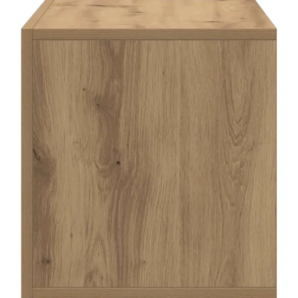 vidaXL LP Opbergbox 69,5x34x36 cm bewerkt hout artisanaal eikenkleurig