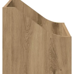 vidaXL LP Recorddoos Artisanaal eiken 37 x 33 x 32 cm Bewerkt hout