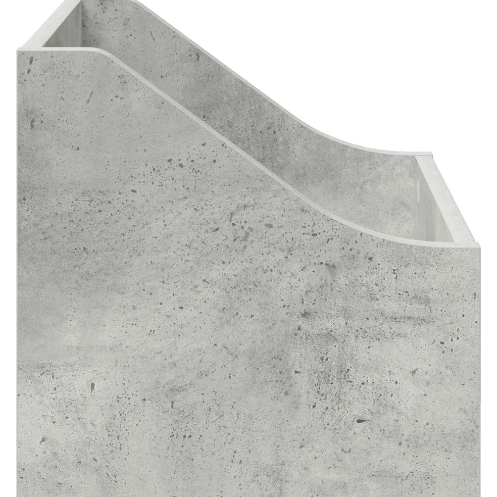 vidaXL LP Recorddoos Betongrijs 37 x 33 x 32 cm Bewerkt hout