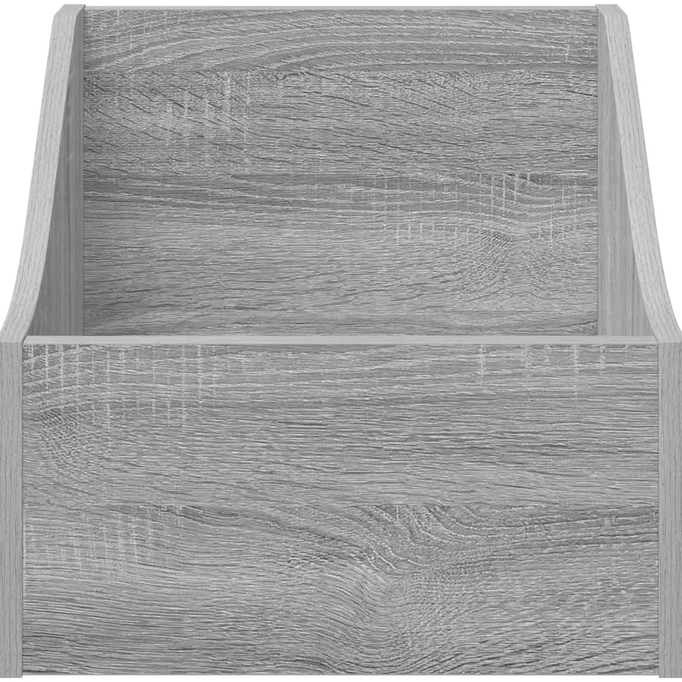 vidaXL LP Recorddoos Grijs Sonoma 37 x 33 x 32 cm Bewerkt hout