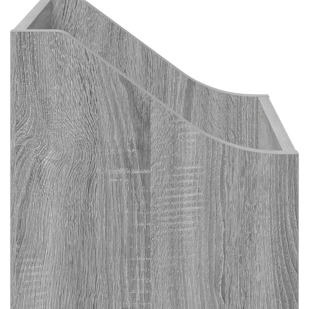 vidaXL LP Recorddoos Grijs Sonoma 37 x 33 x 32 cm Bewerkt hout