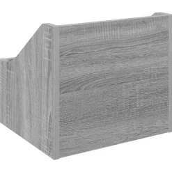 vidaXL LP Recorddoos Grijs Sonoma 37 x 33 x 32 cm Bewerkt hout