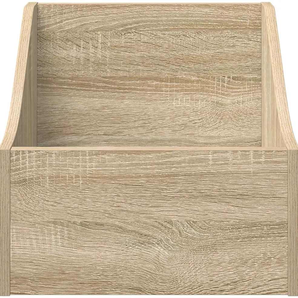 vidaXL LP Recorddoos Sonoma Eiken 37 x 33 x 32 cm Bewerkt hout