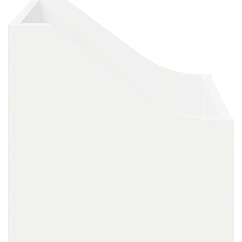 vidaXL LP Recorddoos Wit 37 x 33 x 32 cm Bewerkt hout