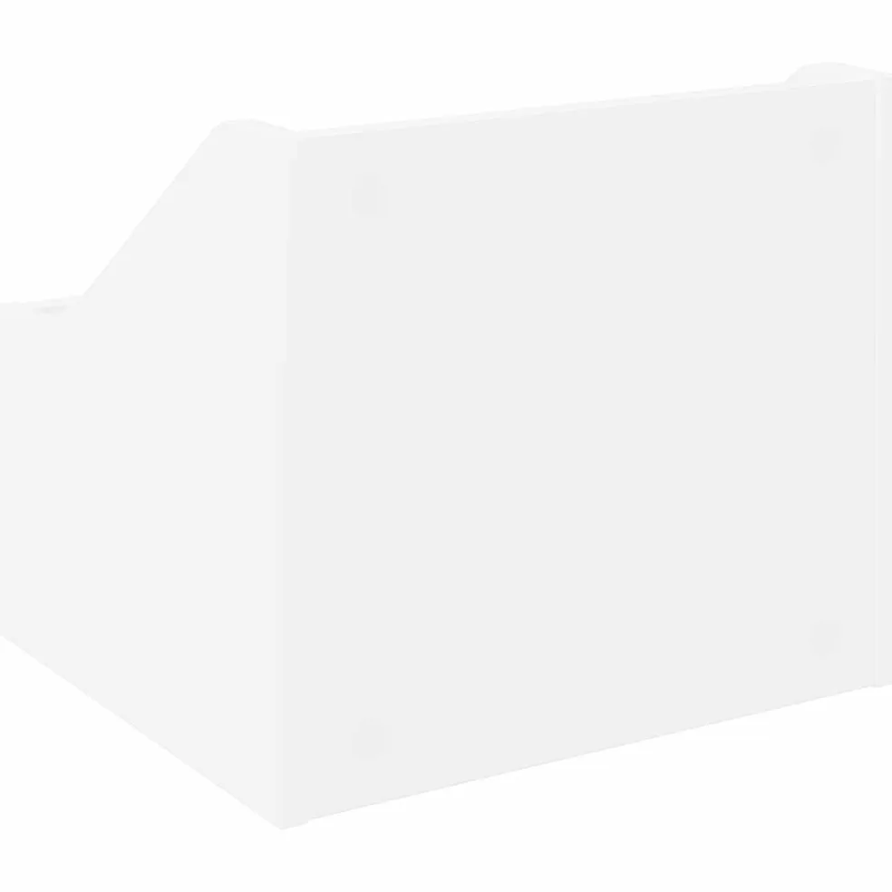 vidaXL LP Recorddoos Wit 37 x 33 x 32 cm Bewerkt hout
