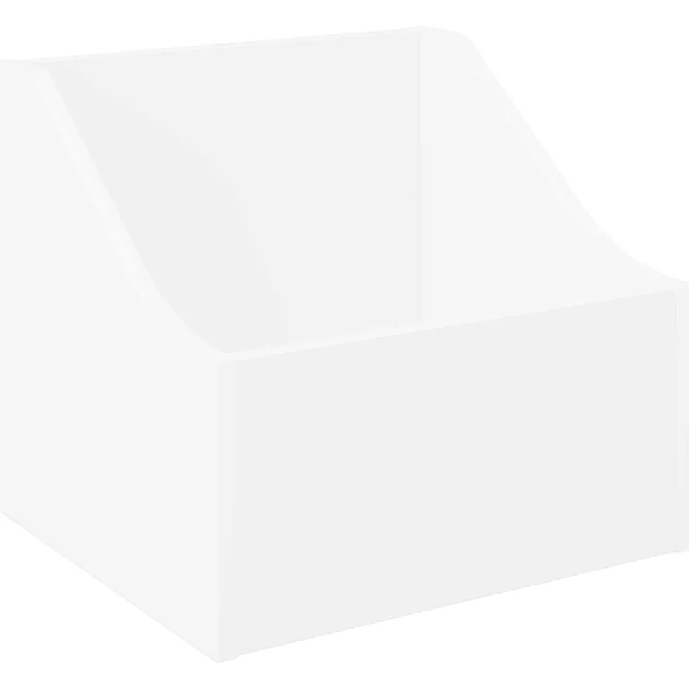 vidaXL LP Recorddoos Wit 37 x 33 x 32 cm Bewerkt hout