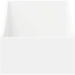 vidaXL LP Recorddoos Wit 37 x 33 x 32 cm Bewerkt hout