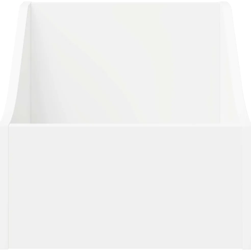 vidaXL LP Recorddoos Wit 37 x 33 x 32 cm Bewerkt hout
