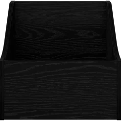 vidaXL LP Recorddoos Zwart eiken 37 x 33 x 32 cm Bewerkt hout