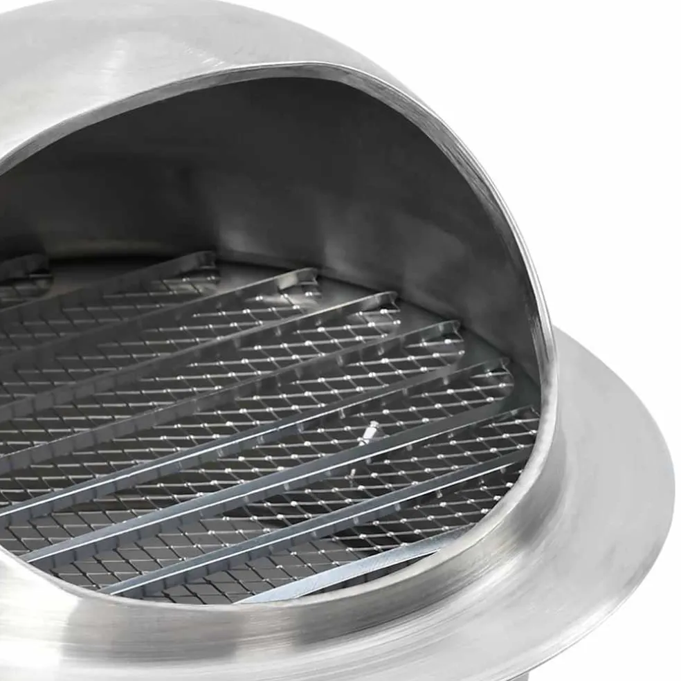 vidaXL Luchtventilatie roosters 2 st zilver 200 mm Roestvrij staal