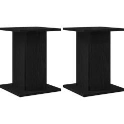 vidaXL Luidspreker standaards 2 st Zwart Eiken 30 x 30 x 40 cm
