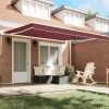 vidaXL Luifel automatisch uittrekbaar 400x300 cm bordeauxrood