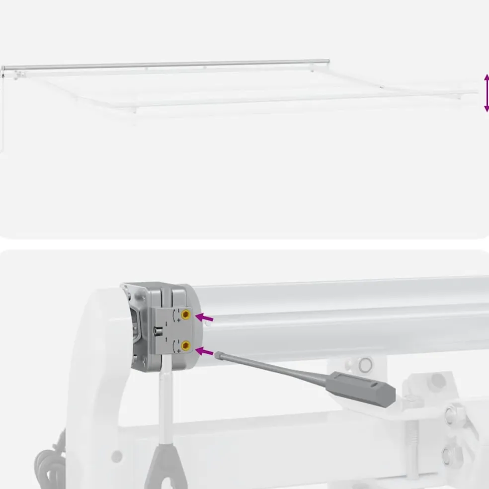 vidaXL Luifel automatisch uittrekbaar 400x300 cm bordeauxrood