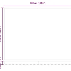 vidaXL Luifel automatisch uittrekbaar 400x300 cm bordeauxrood