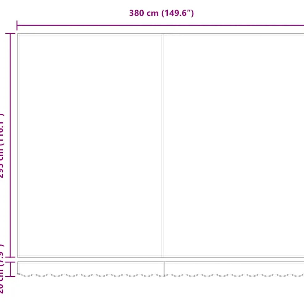 vidaXL Luifel automatisch uittrekbaar 400x300 cm bordeauxrood
