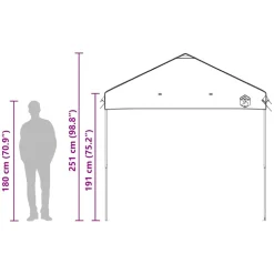 vidaXL Luifeltent 290 x 290 x 251 cm Groen Stof