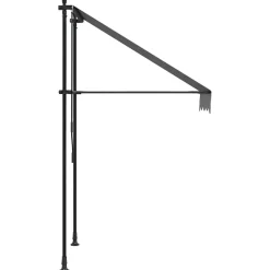 vidaXL Luifel uittrekbaar 100x150 cm stof en staal antracietkleurig