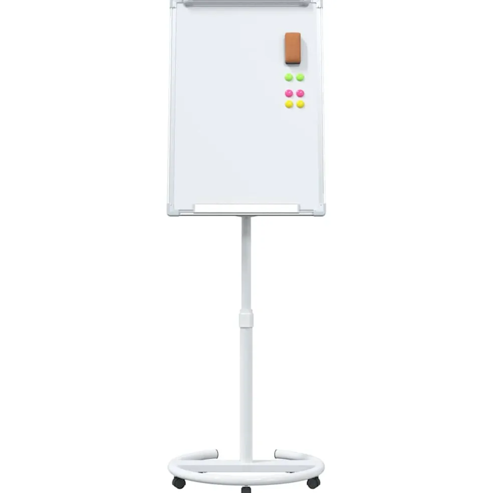 vidaXL Magnetisch whiteboard Grijs en Wit 62 x 62,5 x 197 cm EPS