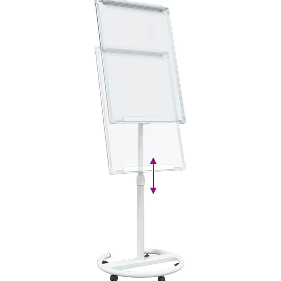 vidaXL Magnetisch whiteboard Grijs en Wit 62 x 62,5 x 197 cm EPS