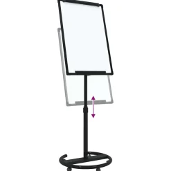 vidaXL Magnetisch whiteboard Zwart en Wit 62 x 62,5 x 197 cm EPS