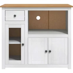 VidaXL Magnetron Dressoir PANAMA Wit en Honing Was 99.5 x 44 x 86.5 cm