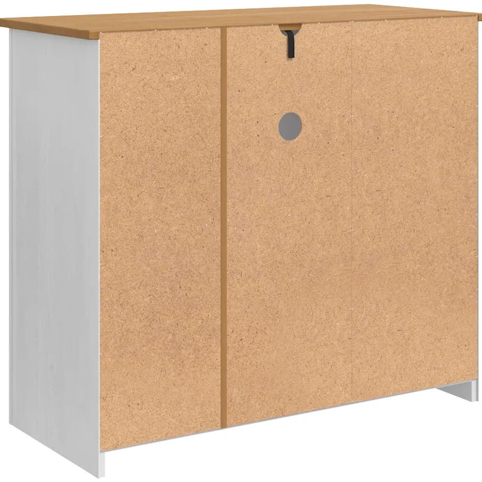 VidaXL Magnetron Dressoir PANAMA Wit en Honing Was 99.5 x 44 x 86.5 cm