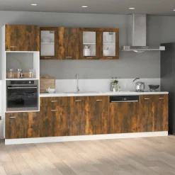 vidaXL Magnetronkast Lyon 60x57x207 cm bewerkt hout gerookt eiken