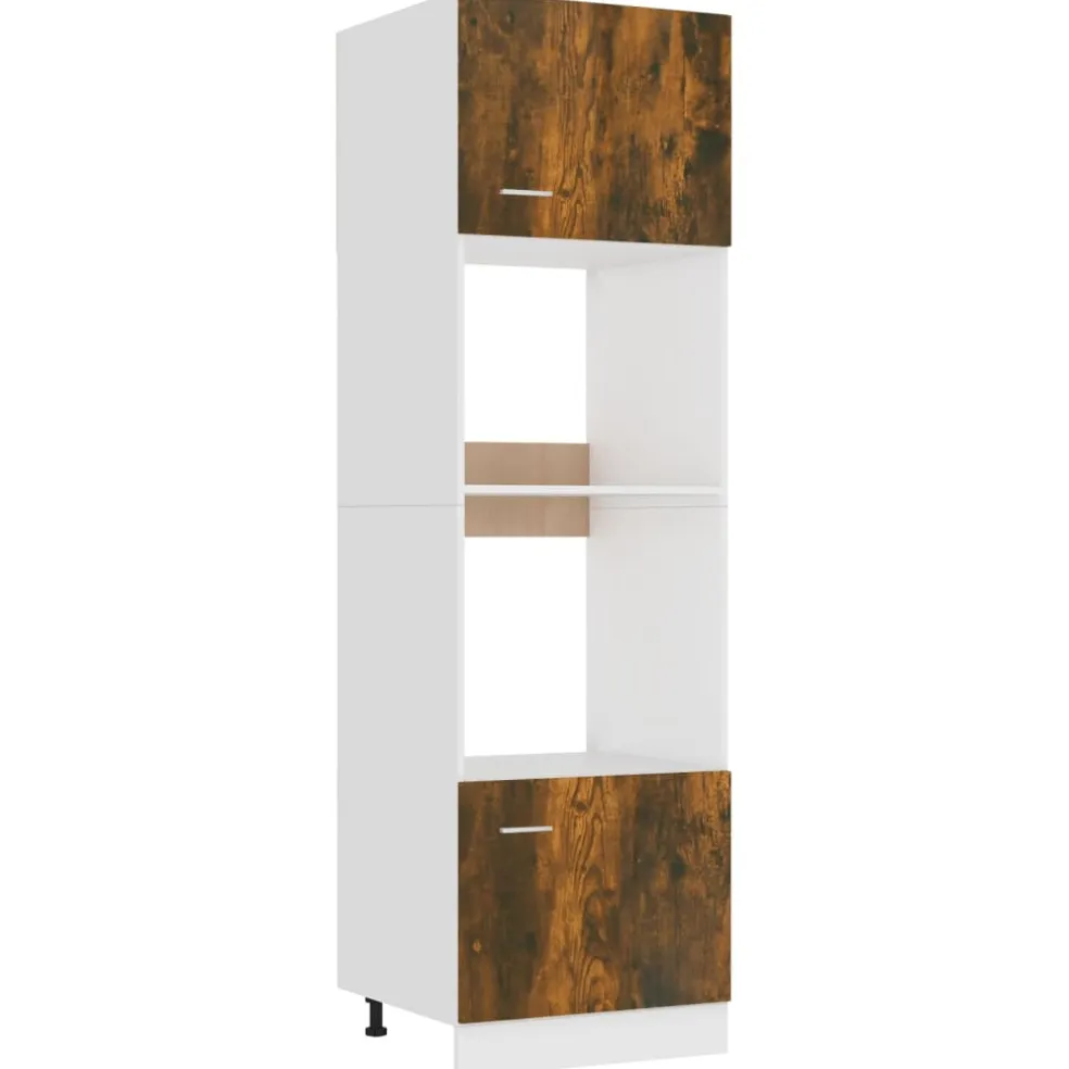 vidaXL Magnetronkast Lyon 60x57x207 cm bewerkt hout gerookt eiken
