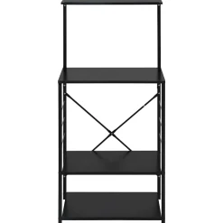 vidaXL Magnetronkast 60x39,6x123 cm bewerkt hout zwart