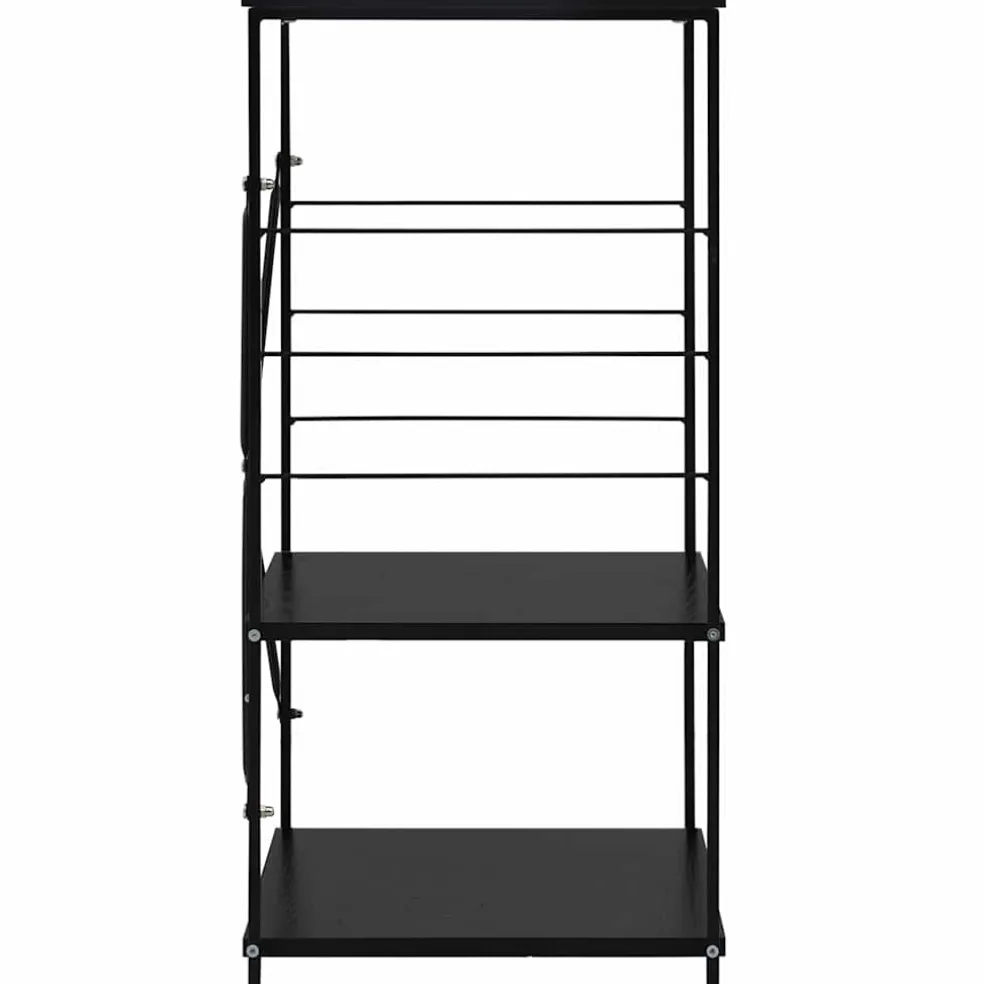 vidaXL Magnetronkast 60x39,6x79,5 cm bewerkt hout zwart