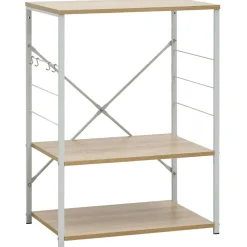 vidaXL Magnetronkast 60x39,6x79,5 cm bewerkt hout wit en eikenkleurig