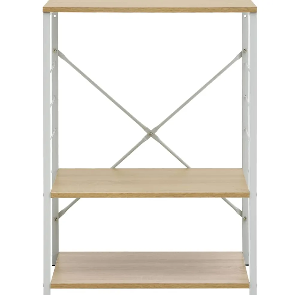 vidaXL Magnetronkast 60x39,6x79,5 cm bewerkt hout wit en eikenkleurig