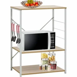vidaXL Magnetronkast 60x39,6x79,5 cm bewerkt hout wit en eikenkleurig