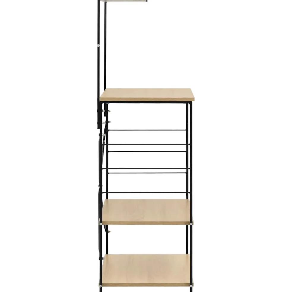 vidaXL Magnetronkast 60x39,6x123 cm bewerkt hout zwart en eikenkleurig