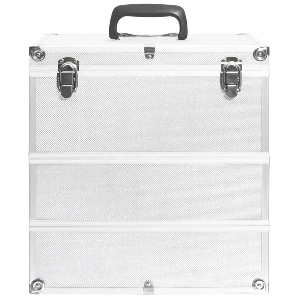 vidaXL Make-up koffer 22x30x21 cm aluminium roze