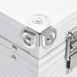 vidaXL Make-up koffer 37x24x40 cm aluminium zilverkleurig
