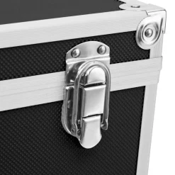 vidaXL Make-up koffer 37x24x40 cm aluminium zwart