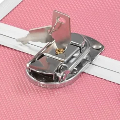 vidaXL Make-up koffer 38x23x34 cm aluminium roze