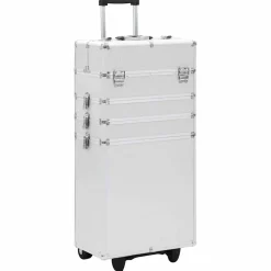 vidaXL Make-up trolley aluminium zilverkleurig